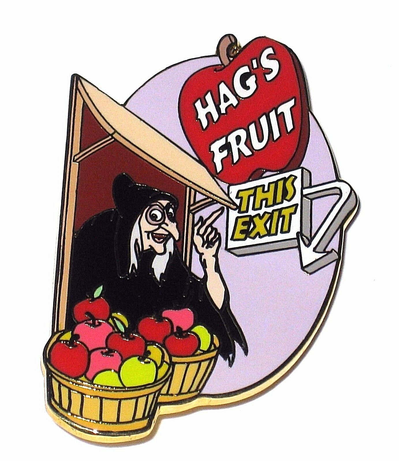 Rare Le Disney Auctions Pin✿villain Evil Old Hag Snow White Fruit Poison Apples