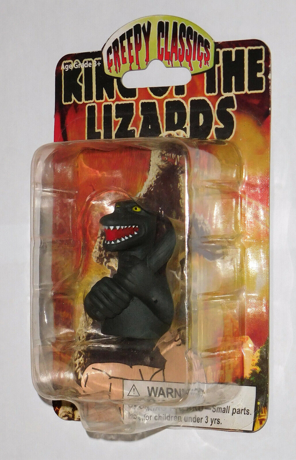 Godzilla Holding Baseball Bat 2'' Finger Puppet Creepy Classics New & Unopened!