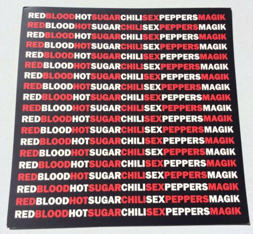 Vtg 1991 Lp Record Promo Display Flat 2 Sided Red Hot Chili Peppers Blood Sugar