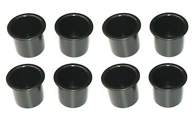 8 Pack Black Plastic 2 7/8" Boat Rv Car Truck Suv Cup Holders Poker Table
