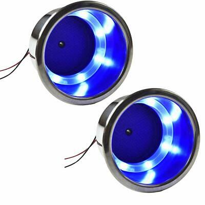 2x Blue Led Cup Holder Stainless Steel For Boat/yacht /car/apartment /truck Rv