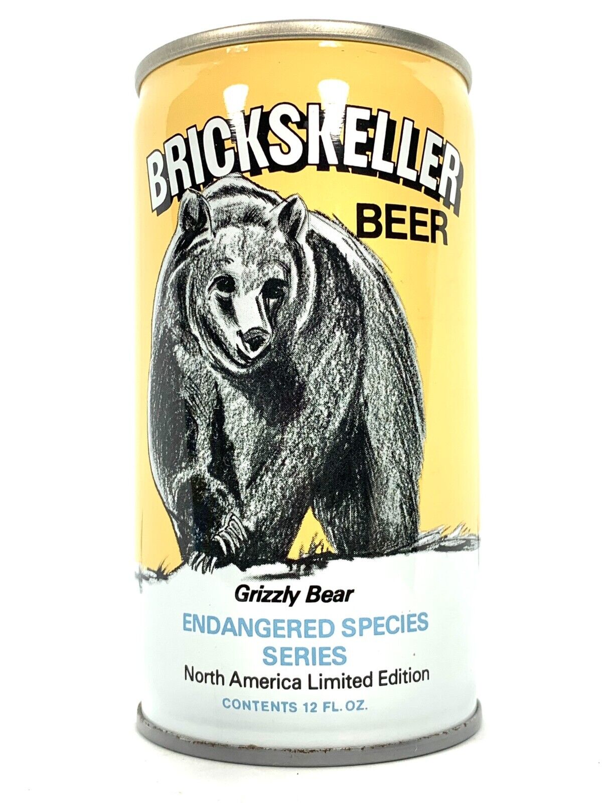 Brickskeller Beer Can   Steel Pull-tab Empty Endangered Species - "grizzly Bear"