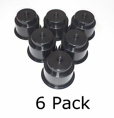6 Pack Two Tiered Black Plastic Cup Drink Can Holder Boat Rv Pontoon Drain Hole