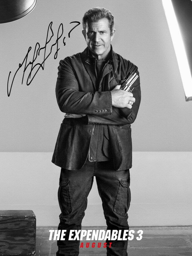 Mel Gibson Signed Photo Expendables 3 Autograph *look*
