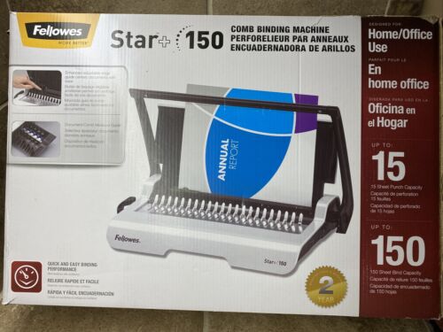 🔥fellowes Star 150 Manual Plastic Comb Binding Machine Spiral Bound Best Deal🔥
