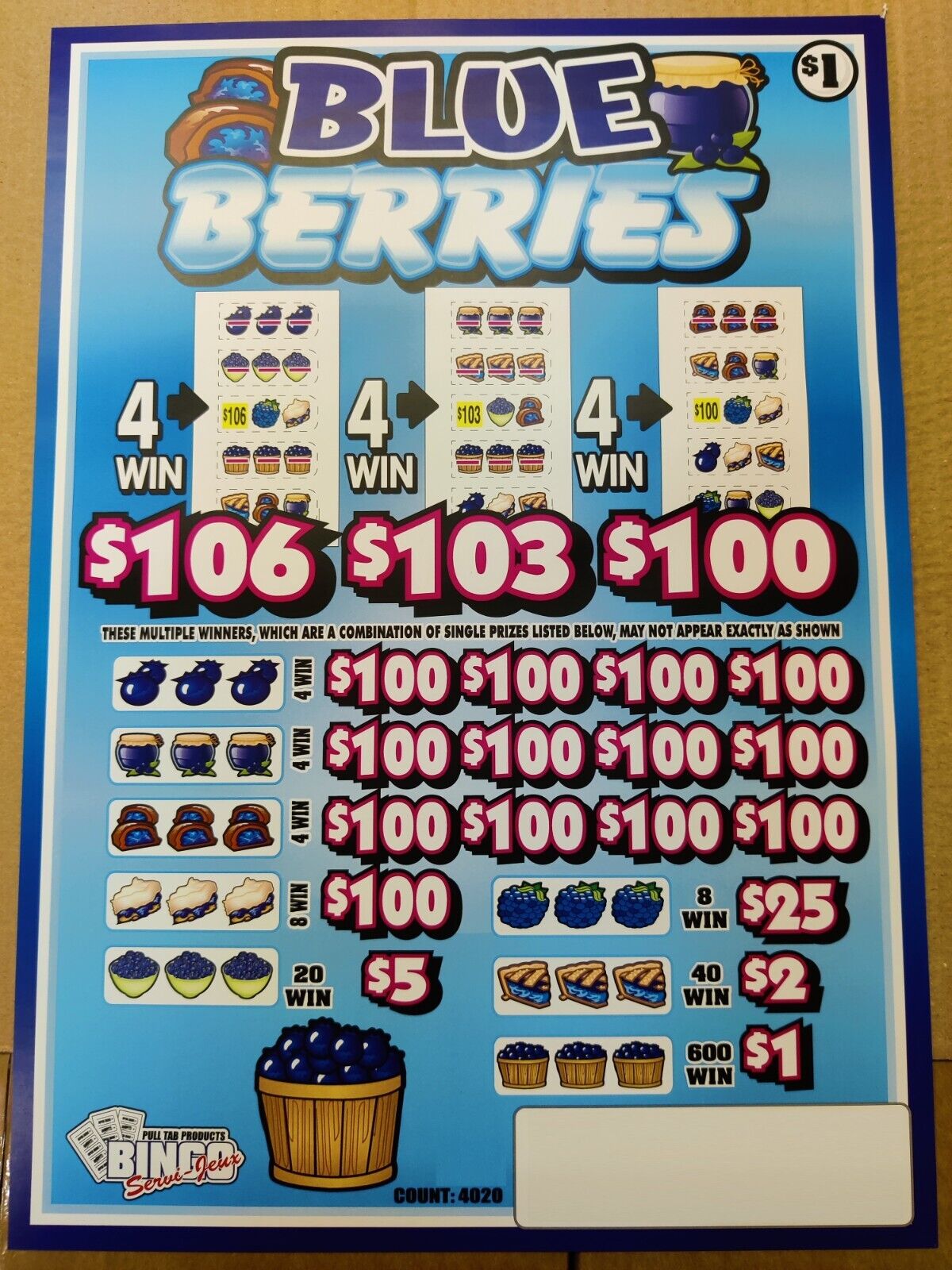 New Pull Tickets Blue Berries - Instant Tabs