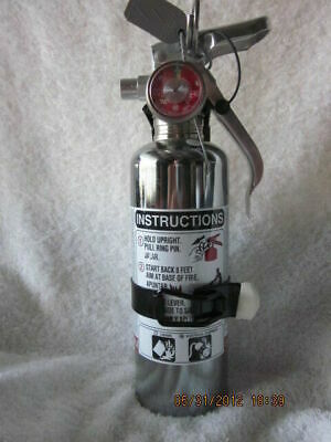 "chrome" 1-1/4lb. Fire Extinguisher New In Box (amerex)-free Shipping