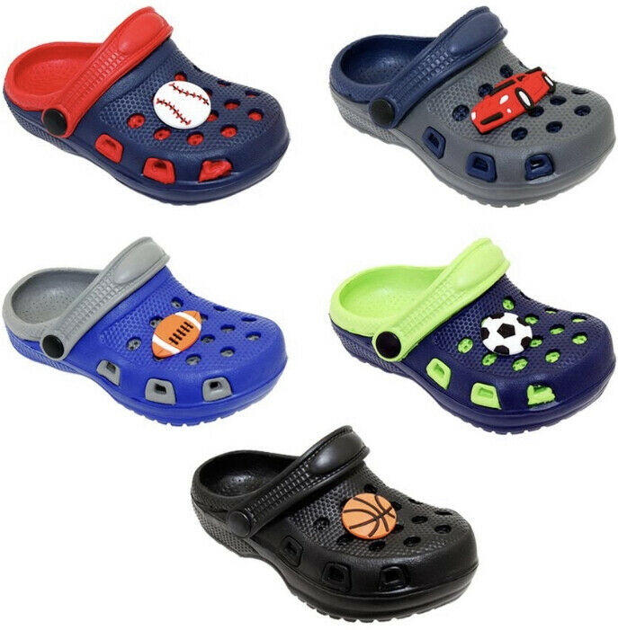 Garden Clogs Shoes For Boy Kids & Toddler Slip-on Casual Two-tone Slipper Sandal