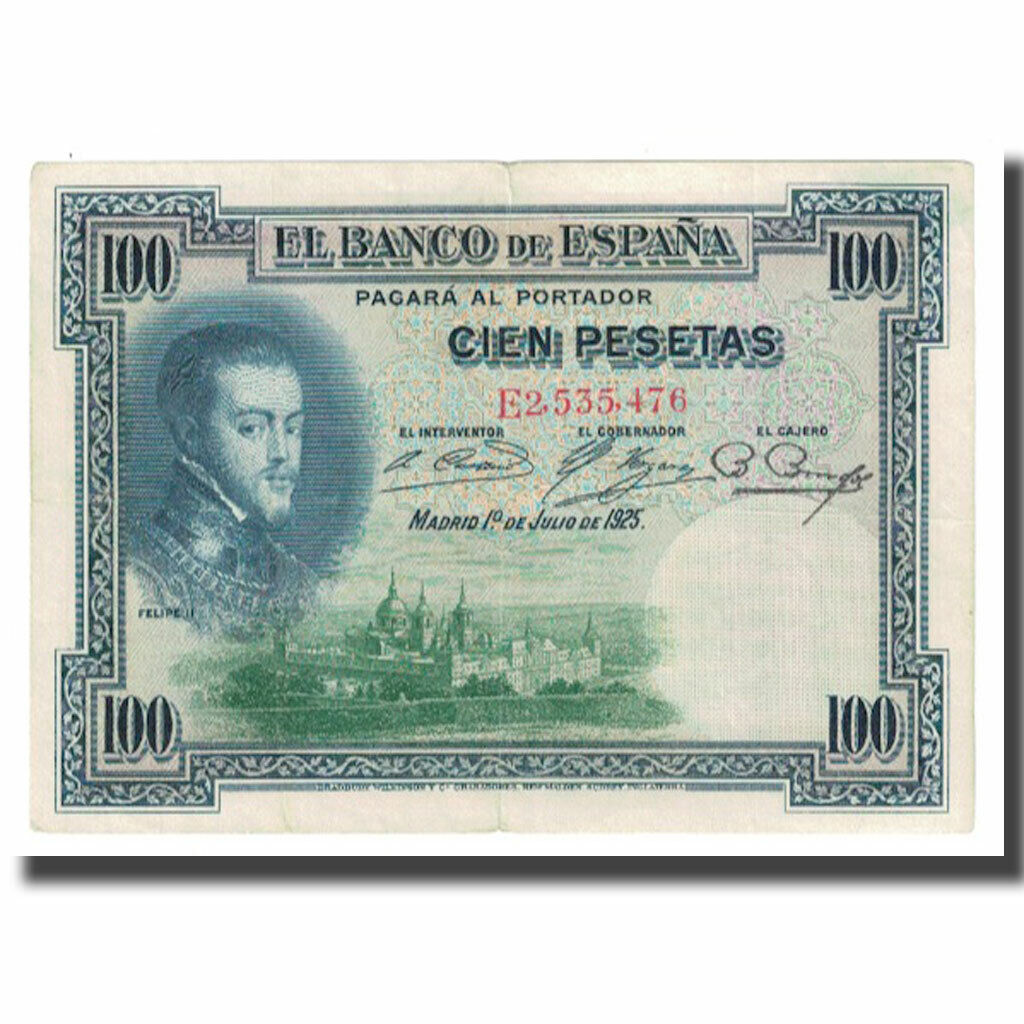 [#618265] Banknote, Spain, 100 Pesetas, 1925, 1925-07-01, Km:69c, Ef