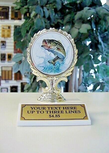 Fishing Trophy Award Economy Give Away Free Lettering Great Quality! ~*