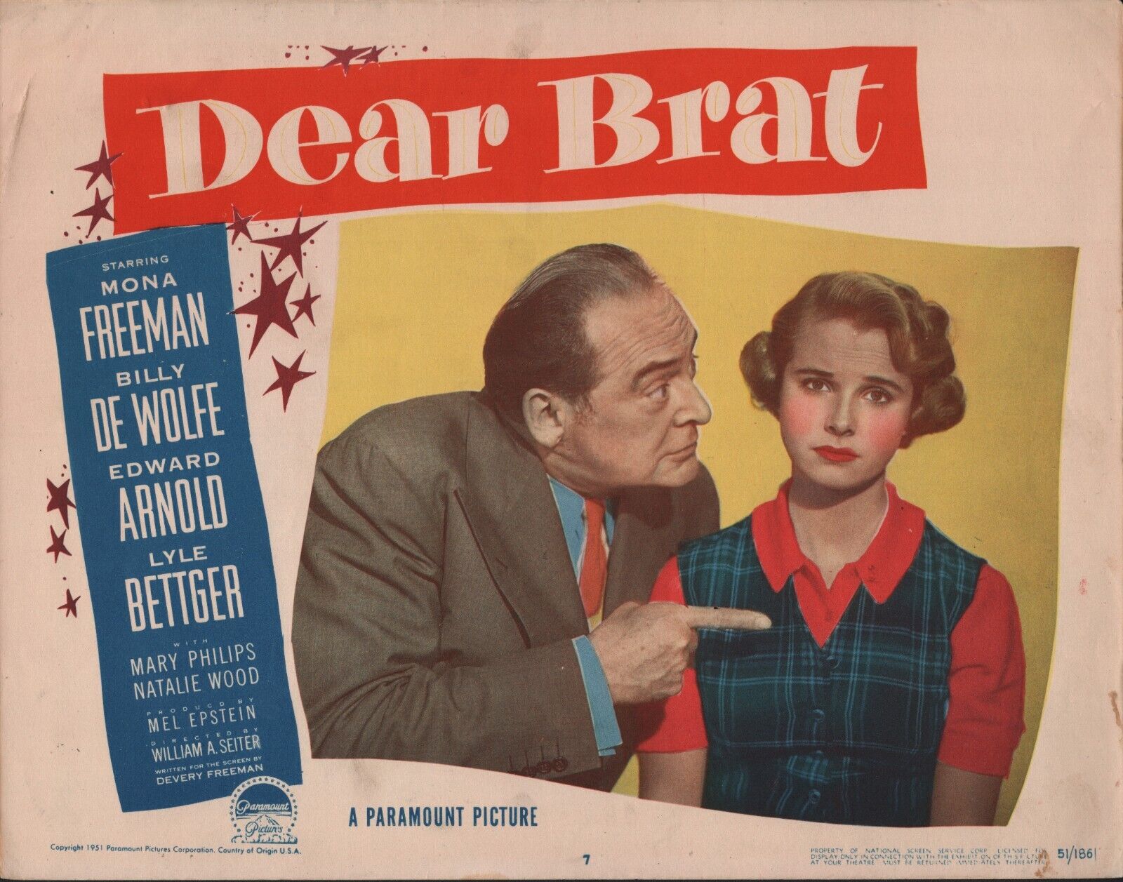 Dear Brat (1951) 11x14 Lobby Card #7