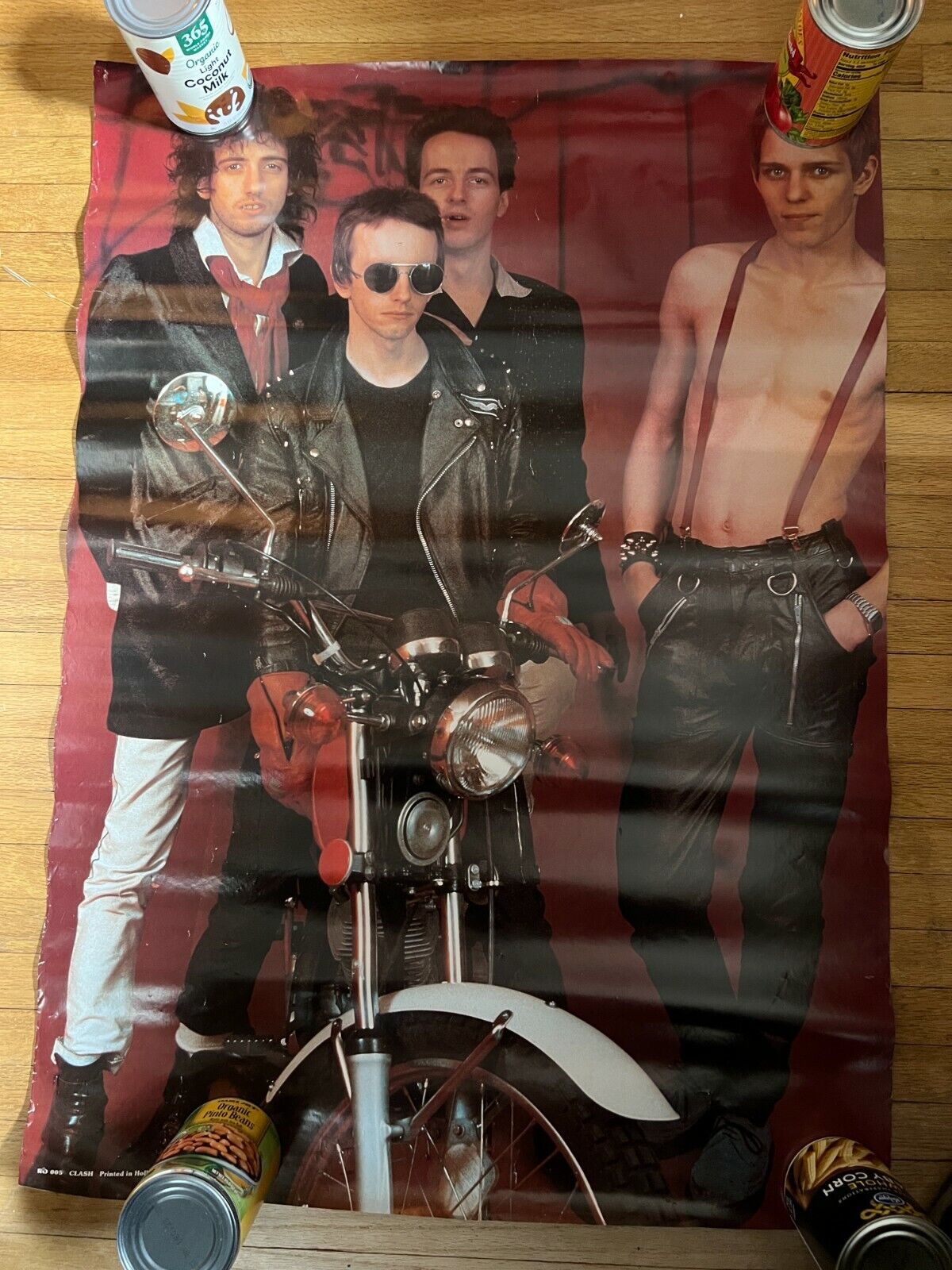The Clash Rare 1981 Poster Rockon 33 X 23.5 In.