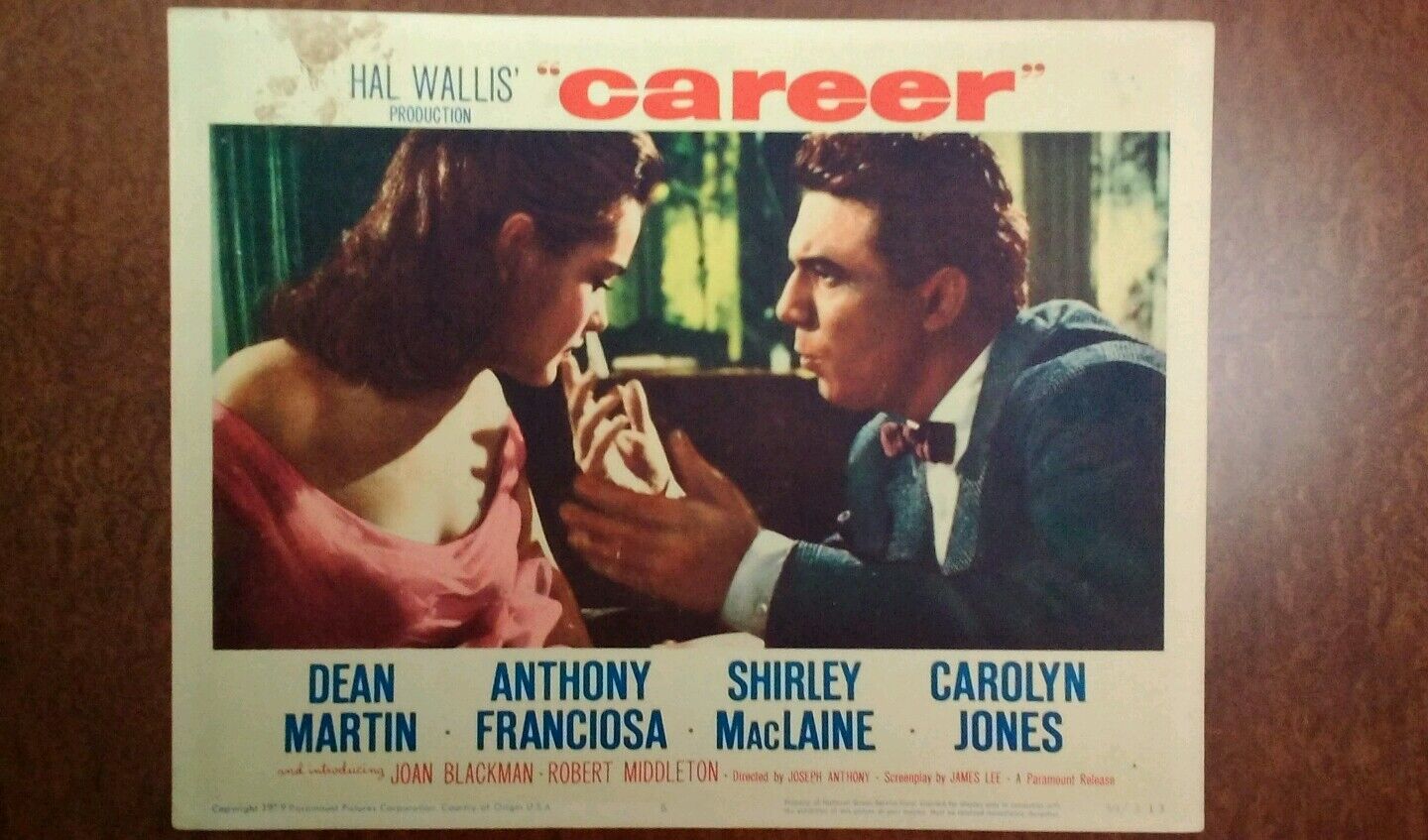 1959 Original Lobby Card - Career - 11x14, Anthony Fransciosa, Carolyn Jones