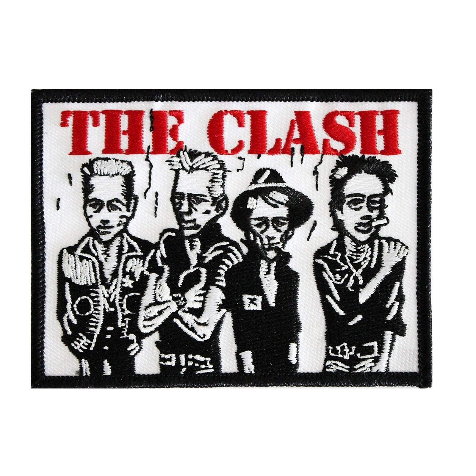 The Clash Caricature Embroidered Iron On Patch - Rock Music Band 065-i