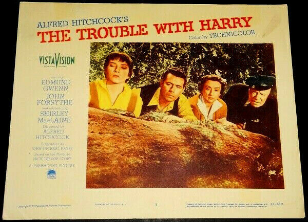 Trouble With Harry Orig 1955 Hitchcock Lob Cd #5 Close-ups Adult Cast - Nice