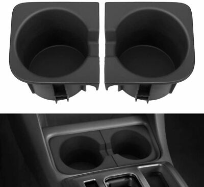 Black Center Console Cup Holder Insert For 2005-2017 Toyota Tacoma Right + Left