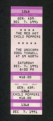 1991 Red Hot Chili Peppers Pearl Jam Smashing Pumpkins Unused Concert Ticket