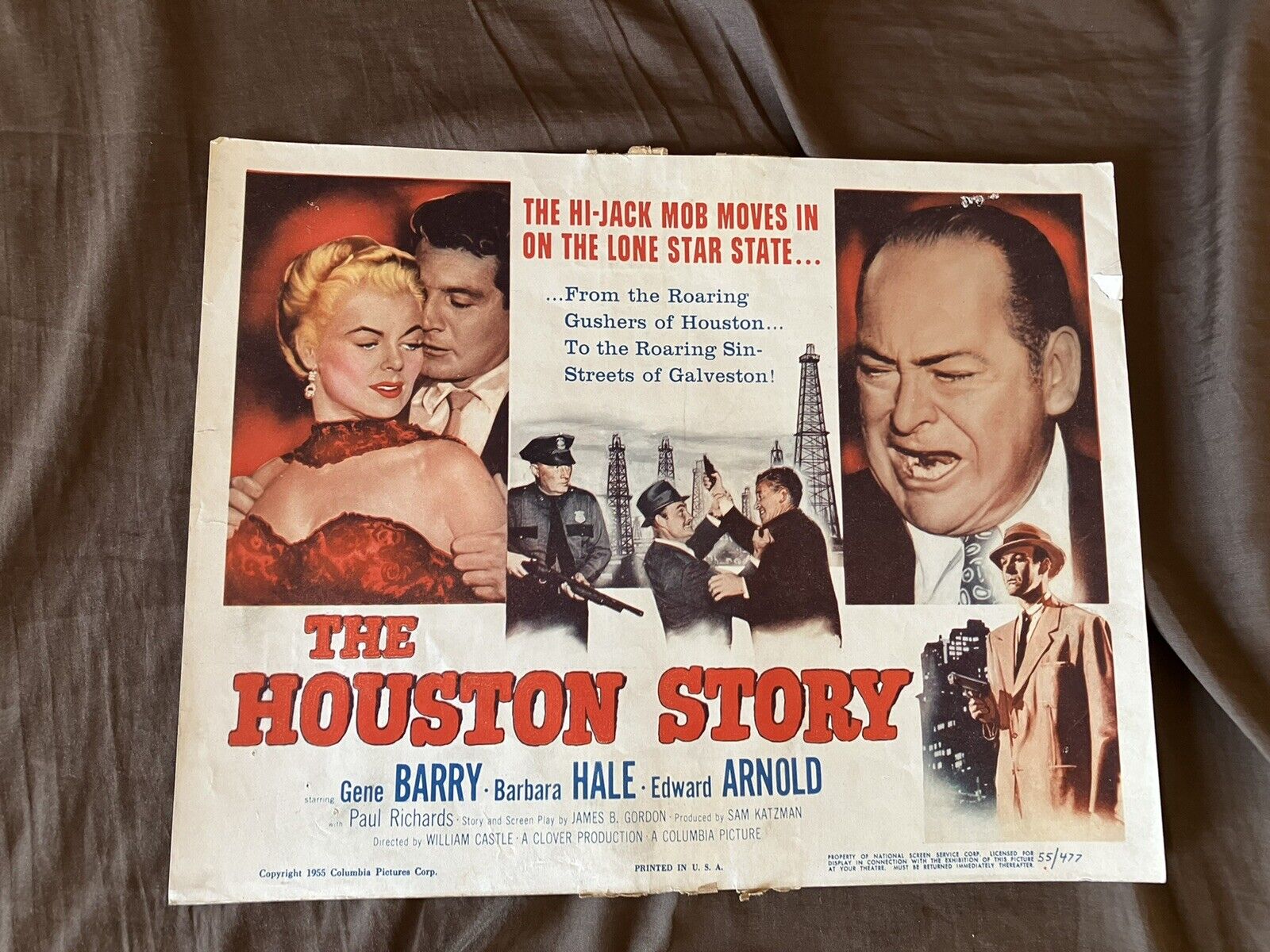Houston Story, Title Lobby Card, 1956, Gene Barry