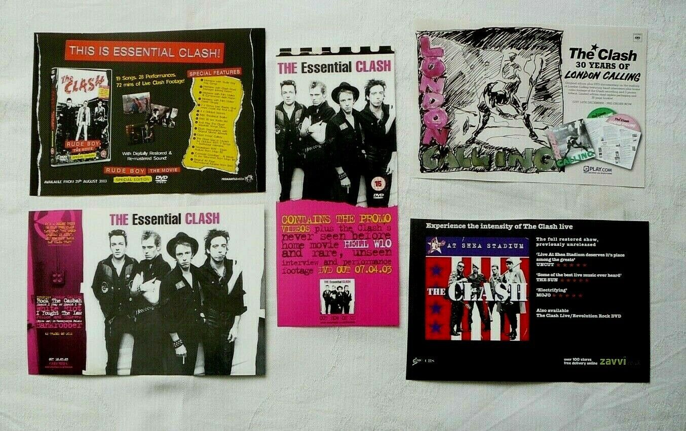 The Clash  Uk Ad Clipping Collection With Bonus Gift