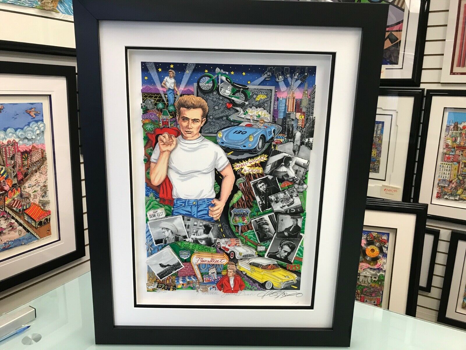 Charles Fazzino 3d Artwork " Forever James Dean " Signed & Numbered Deluxe Ed.