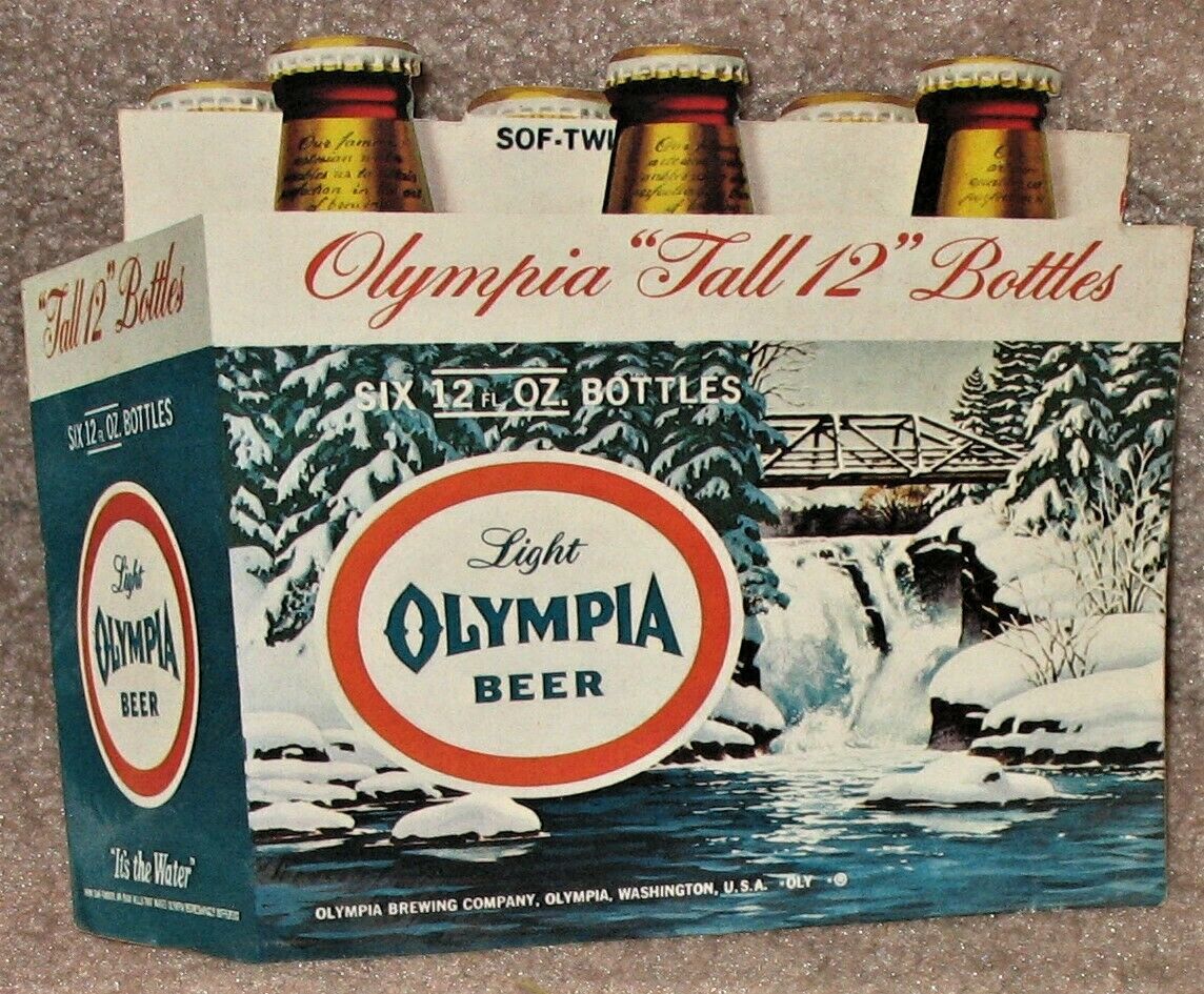 Olympia Beer Tall 12 Bottles Advertising Sticker
