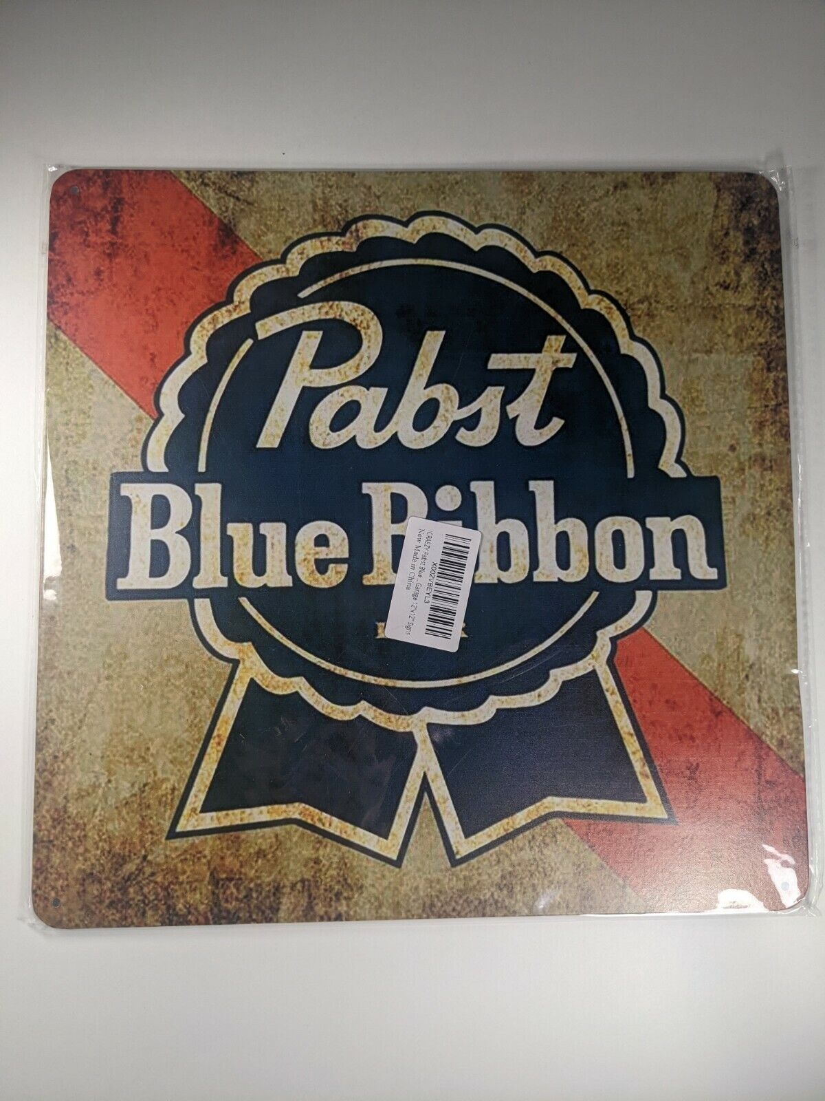 Pabst Blue Ribbon Beer Pbr Metal Sign Advertising Reproduction 12x12 Garage Sign