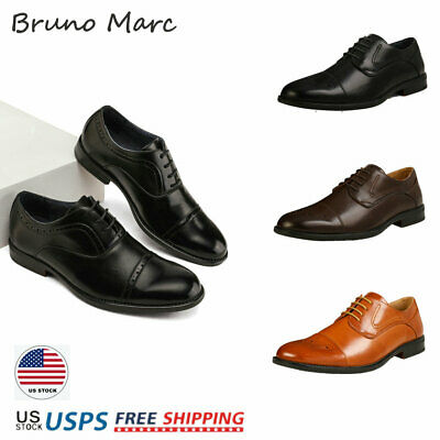 Bruno Marc Mens Leather Lace Up Fashion Brogue Casual Formal Wedding Oxfords Us