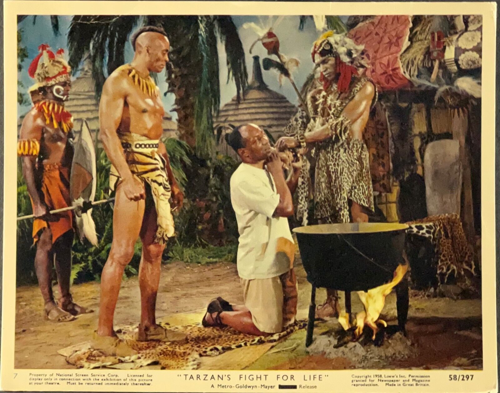 Tarzan's Fight For Life 1958 Lobby Card #7 8x10 Gordon Scott Eve Brent
