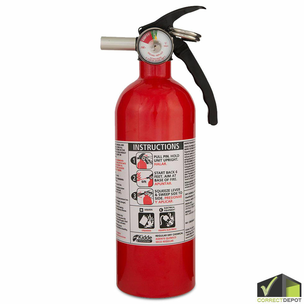 Kidde Fire Extinguisher Home Car Safety Dry Chemical Garage Kitchen Home 5 B:c