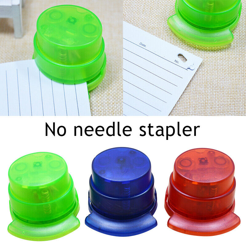 Transparent Staple-free Stapler Home Paper Binding Binder Paperclip Home Supply