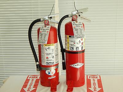 Fire Extinguisher - 10lb Abc Dry Chemical  - Lot Of 2 [nice]